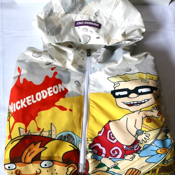 Nickelodeon x Members Only Rocket Power Windbreaker Jacket 1/4 Zip Mens Small - Picture 10 of 11